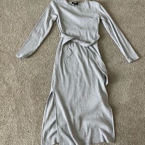 Maternity gray slit dress